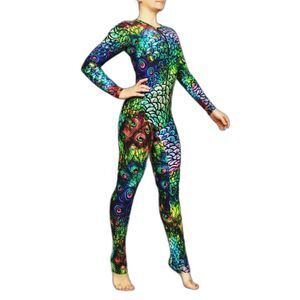 RARE Rainbow Peacock Catsuit | Bodysuit | Unitard | Costume - Size Small